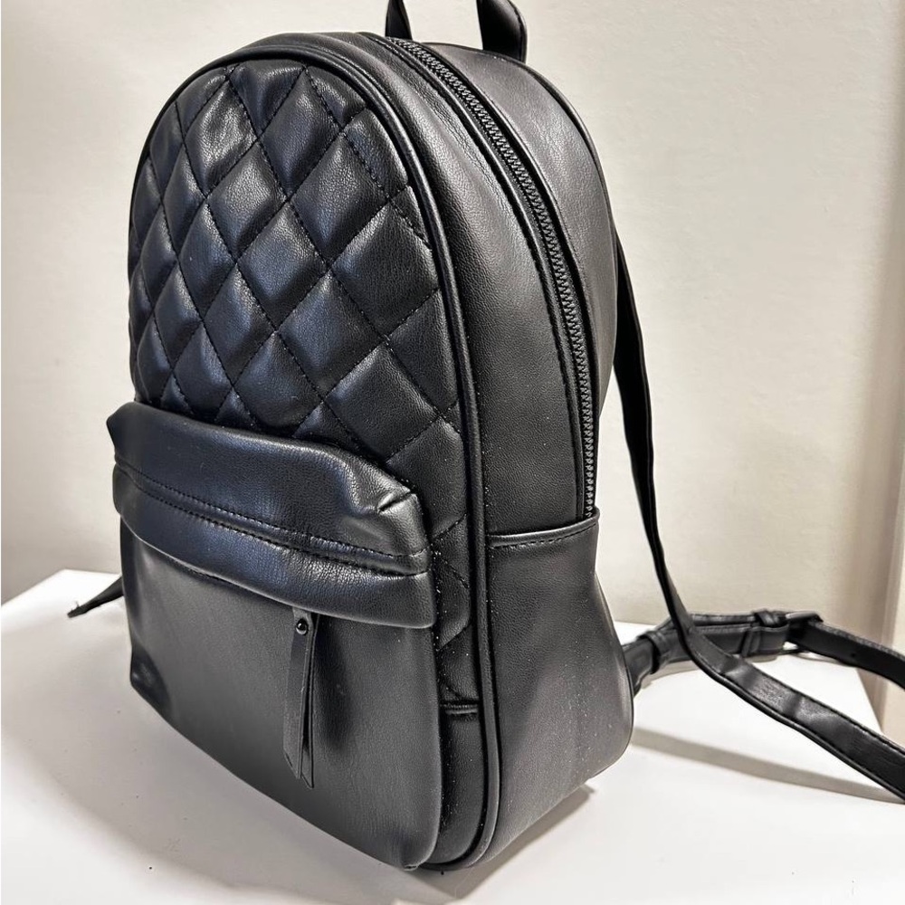 Time and Tru Black Quilted Backpack